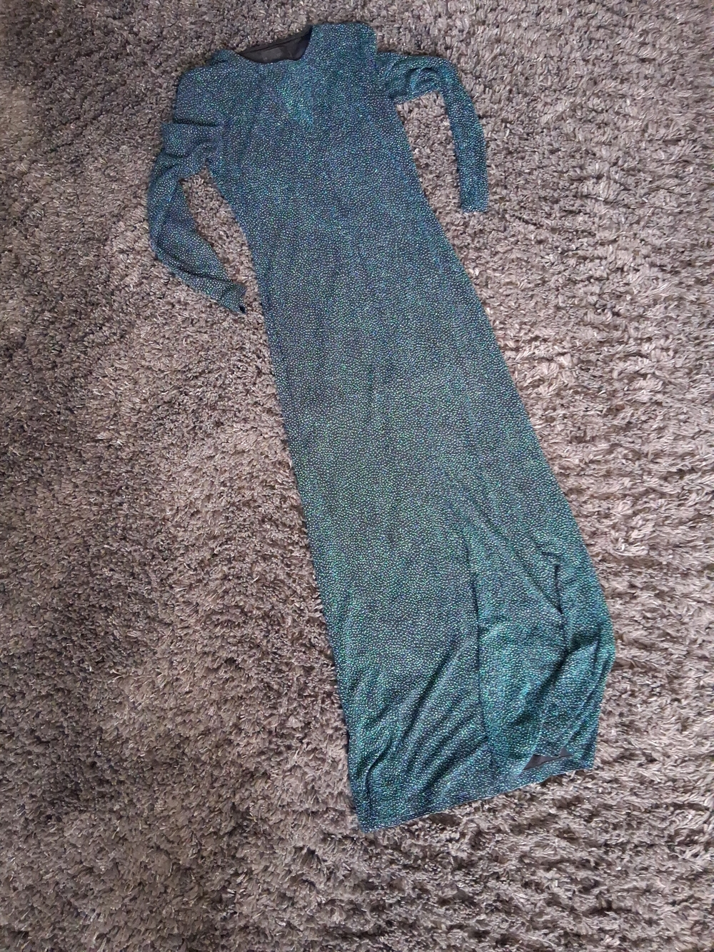 H&M Sparkling Teal & Black Party Dress